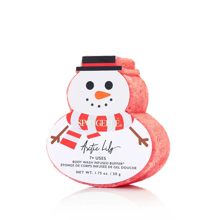 Artic Lily Snowman Holiday Spongelle Buffer