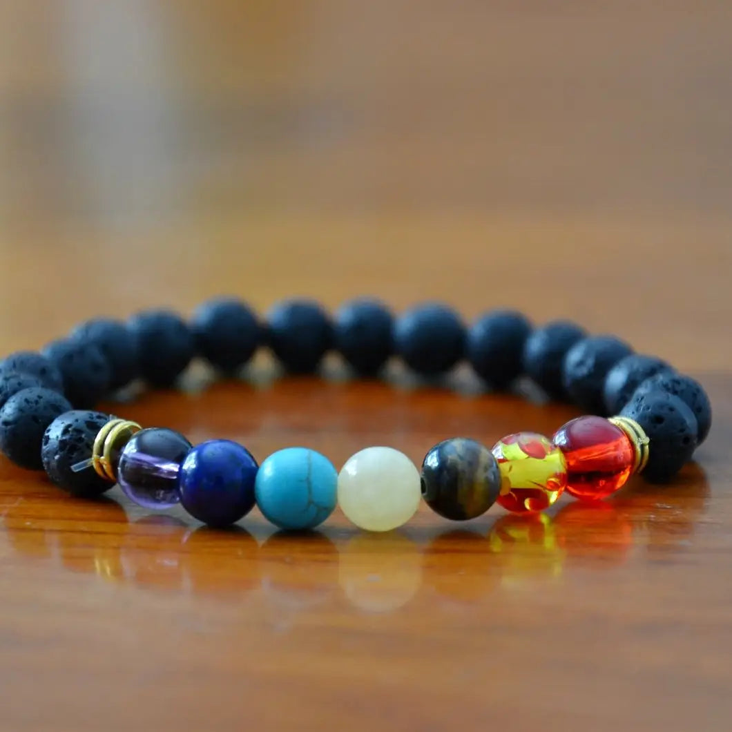 Multi Colored Lava Stone Diffuser Bracelets