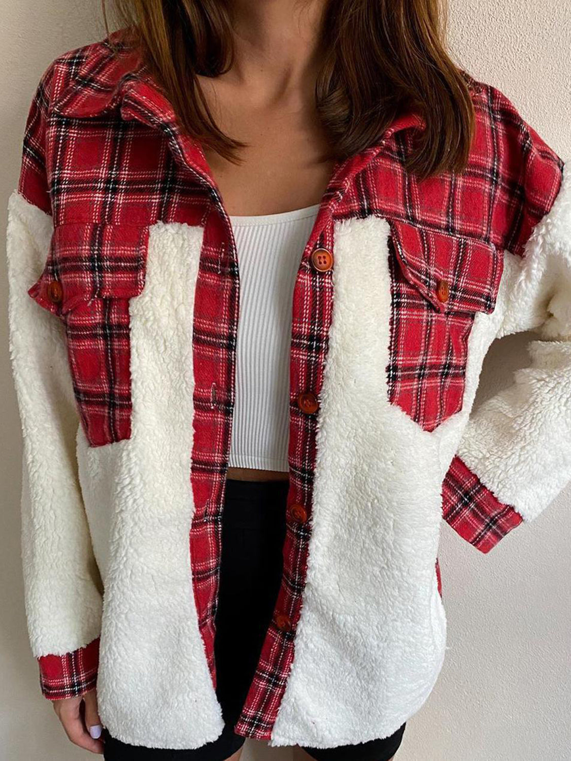 Fuzzy Button Up Long Sleeve Jacket - 5 Colors!