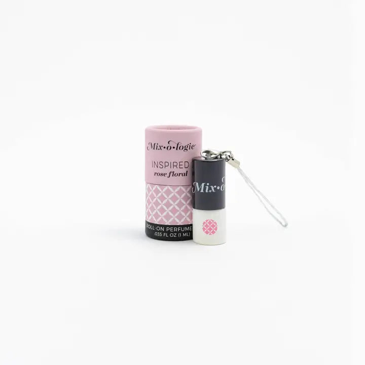 Inspired (Rose Floral) Keychain Mini Rollerball (1mL)