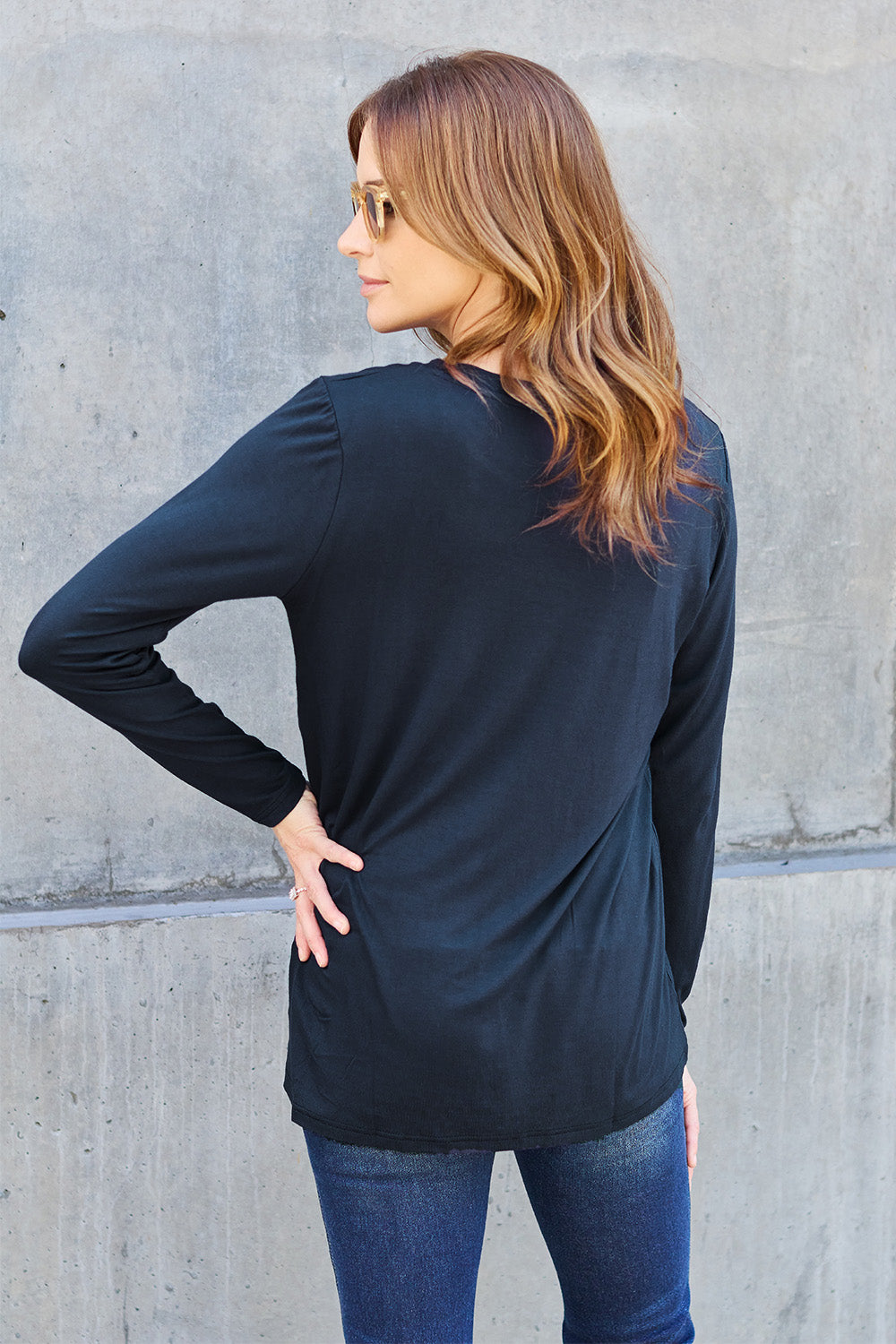 New Year DOORBUSTER Basic Bae Full Size Round Neck Long Sleeve Top