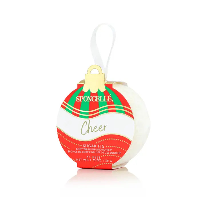 Cheer Cinnamon Fig Ornament Holiday Spongelle Buffer