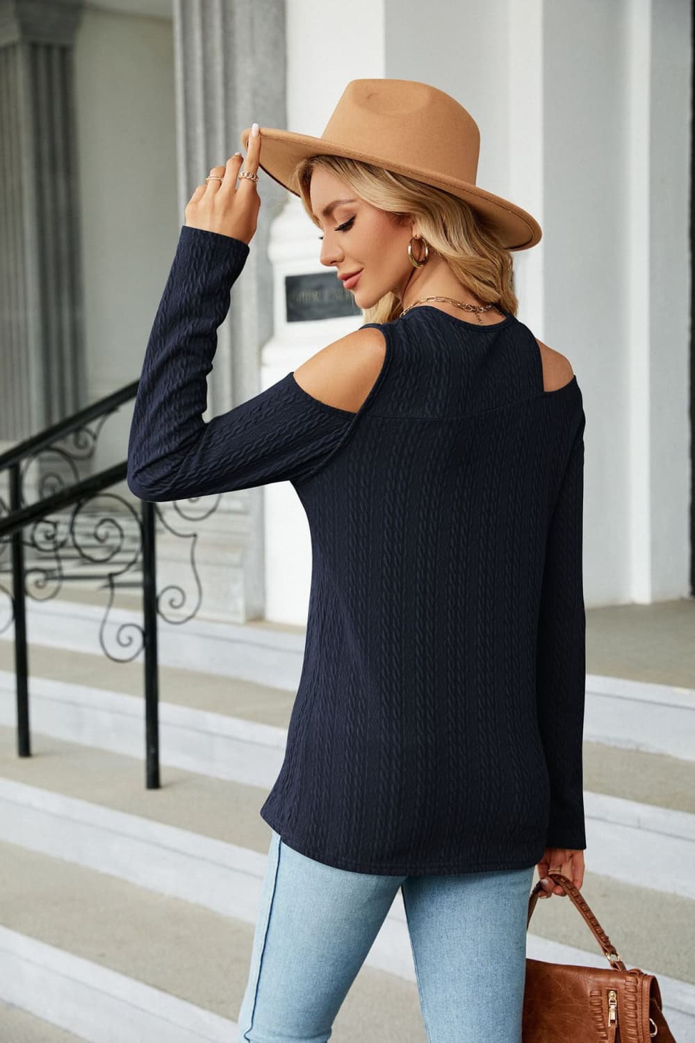 7 colors! Dropped Shoulder Long Sleeve Blouse