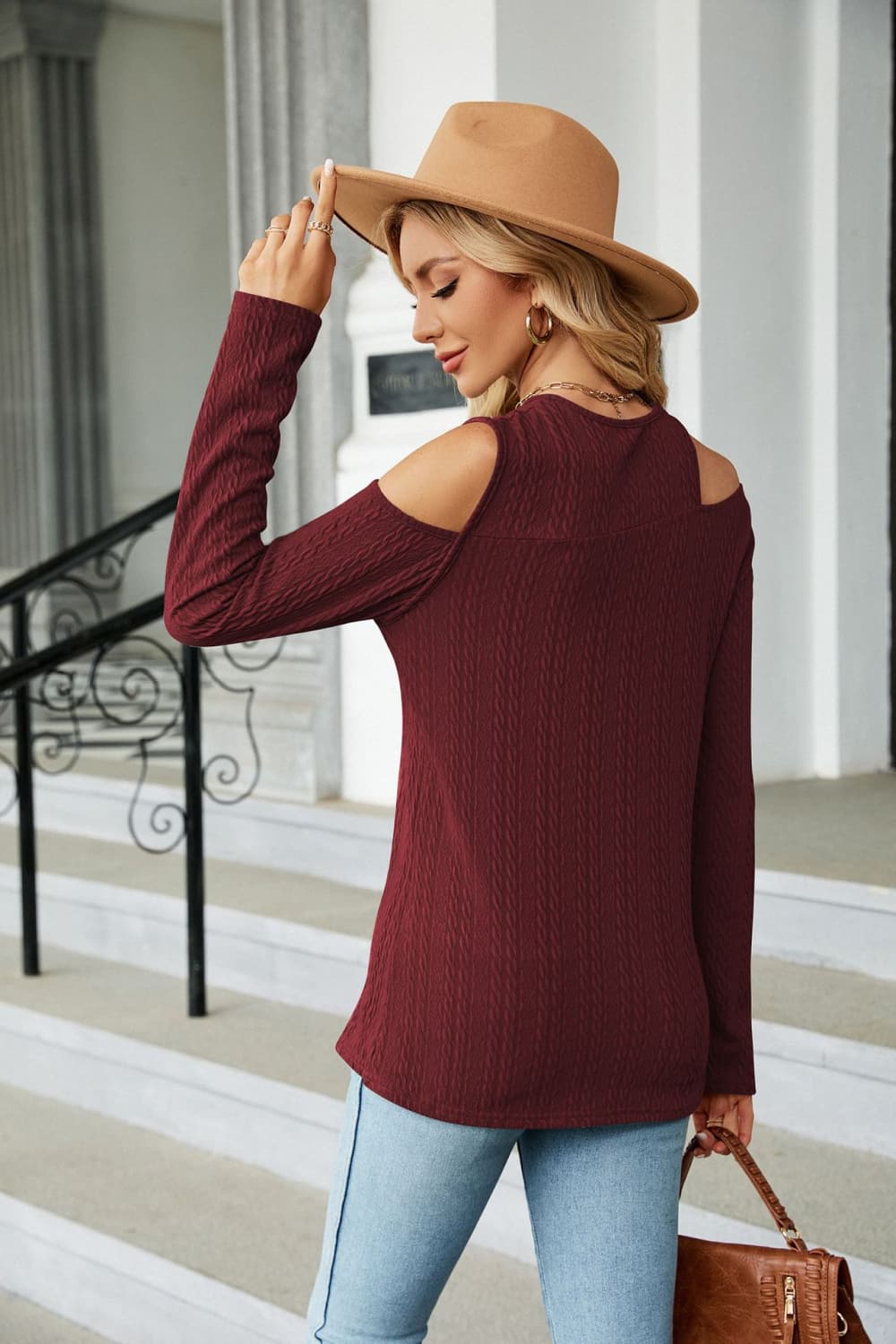 7 colors! Dropped Shoulder Long Sleeve Blouse