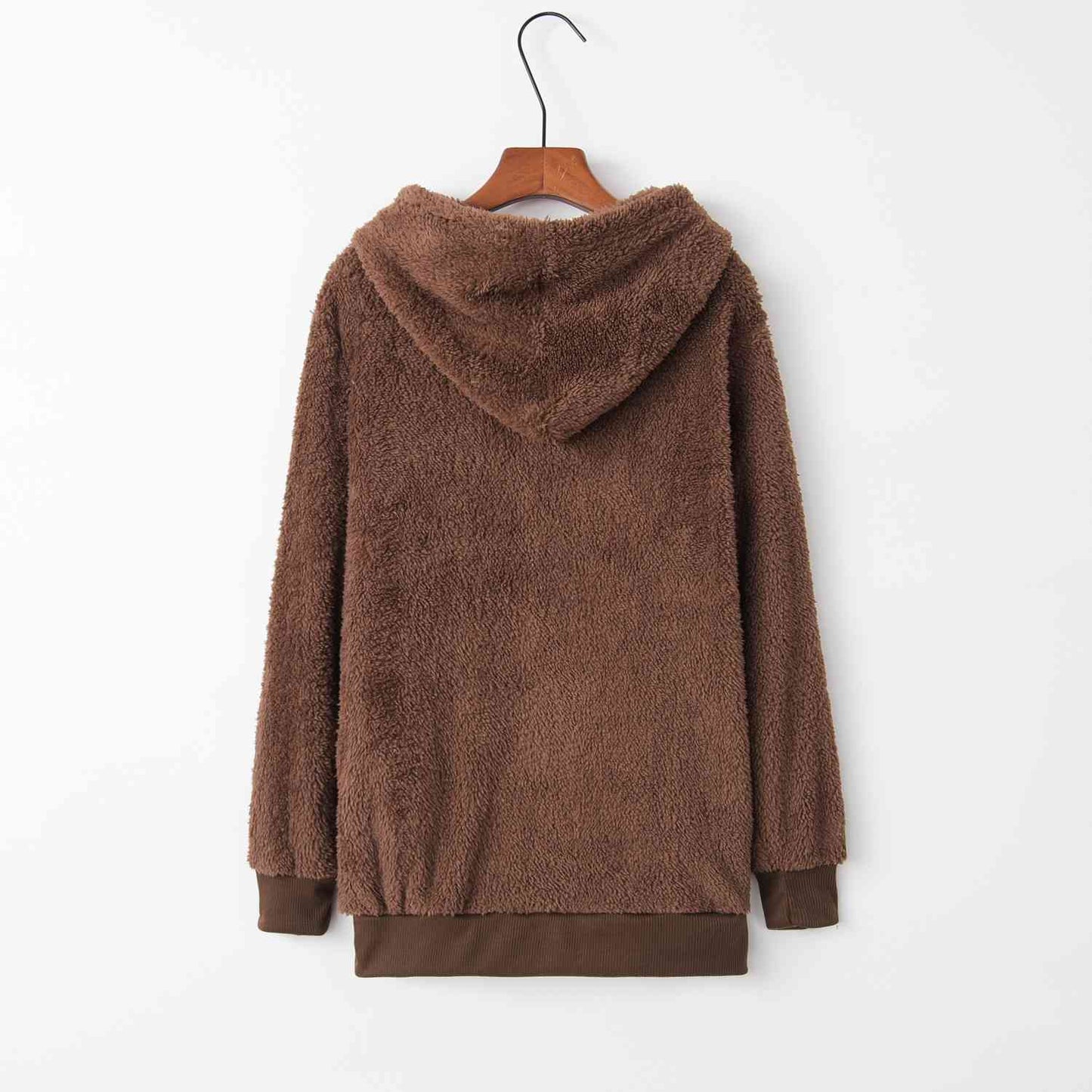 New Year DOORBUSTER Quarter-Zip Drawstring Teddy Hoodie
