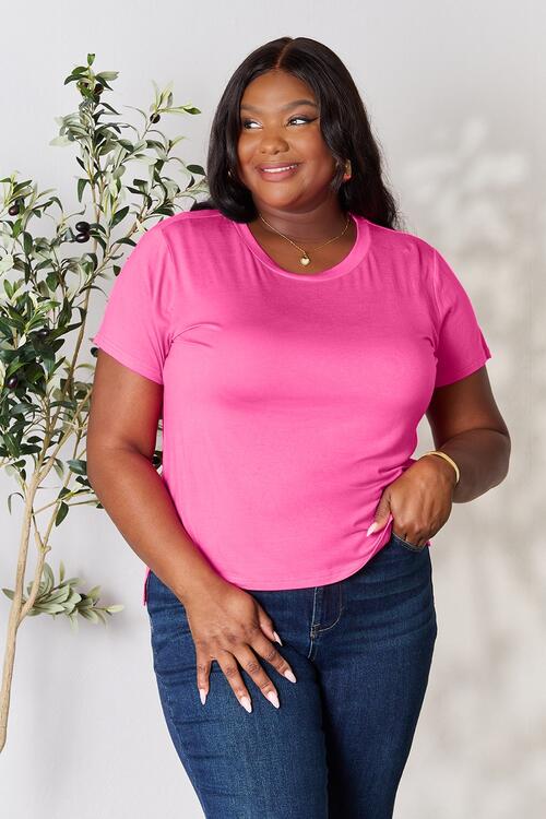Basic Bae Full Size Round Neck Short Sleeve T-Shirt - 7 Color Options!