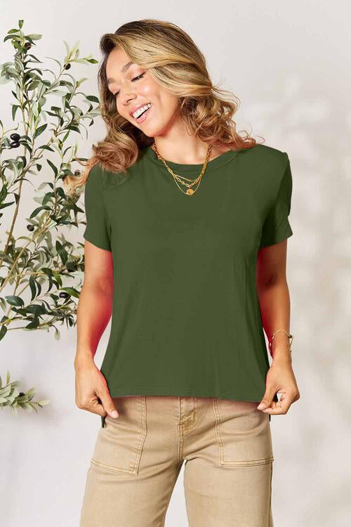 Basic Bae Full Size Round Neck Short Sleeve T-Shirt - 7 Color Options!