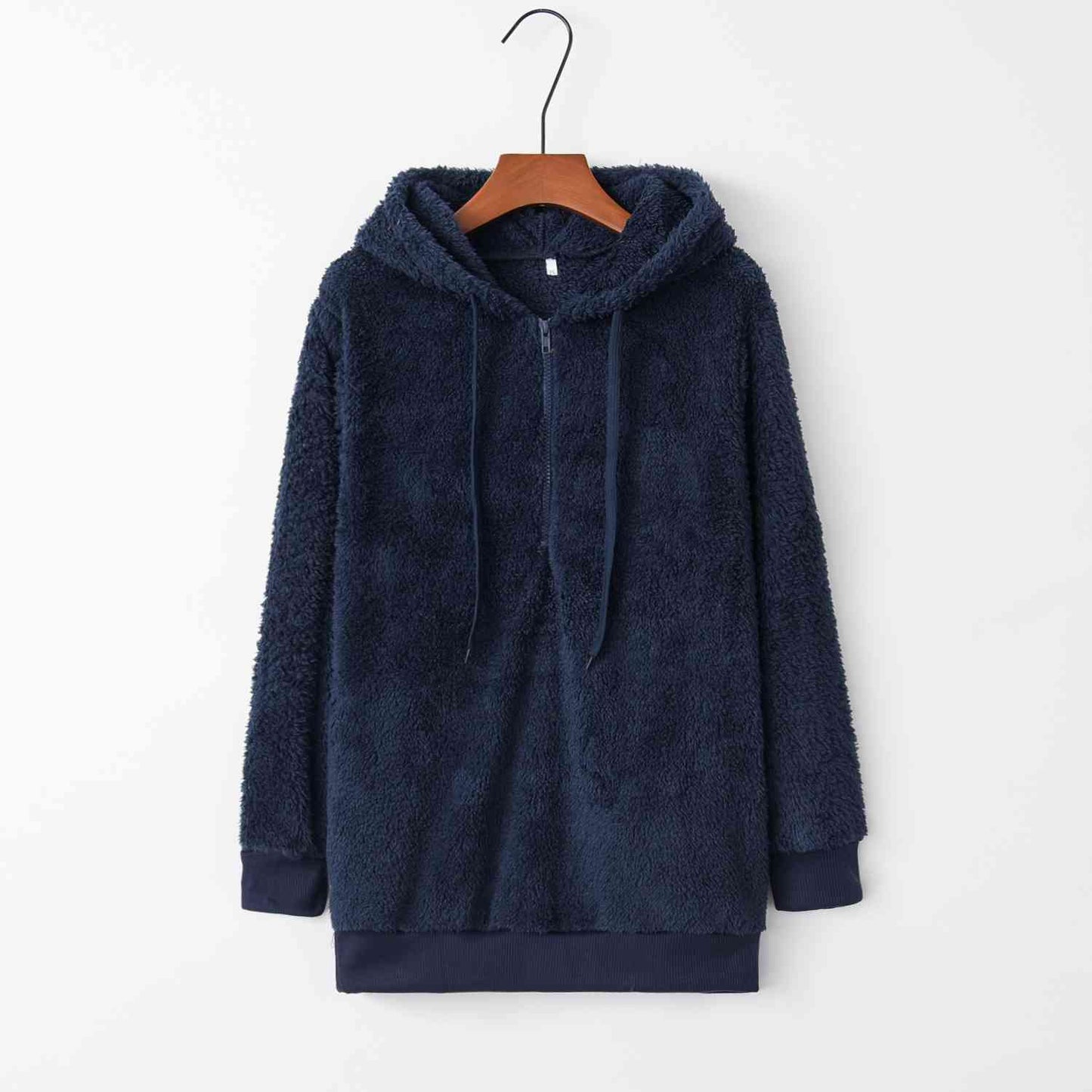 New Year DOORBUSTER Quarter-Zip Drawstring Teddy Hoodie