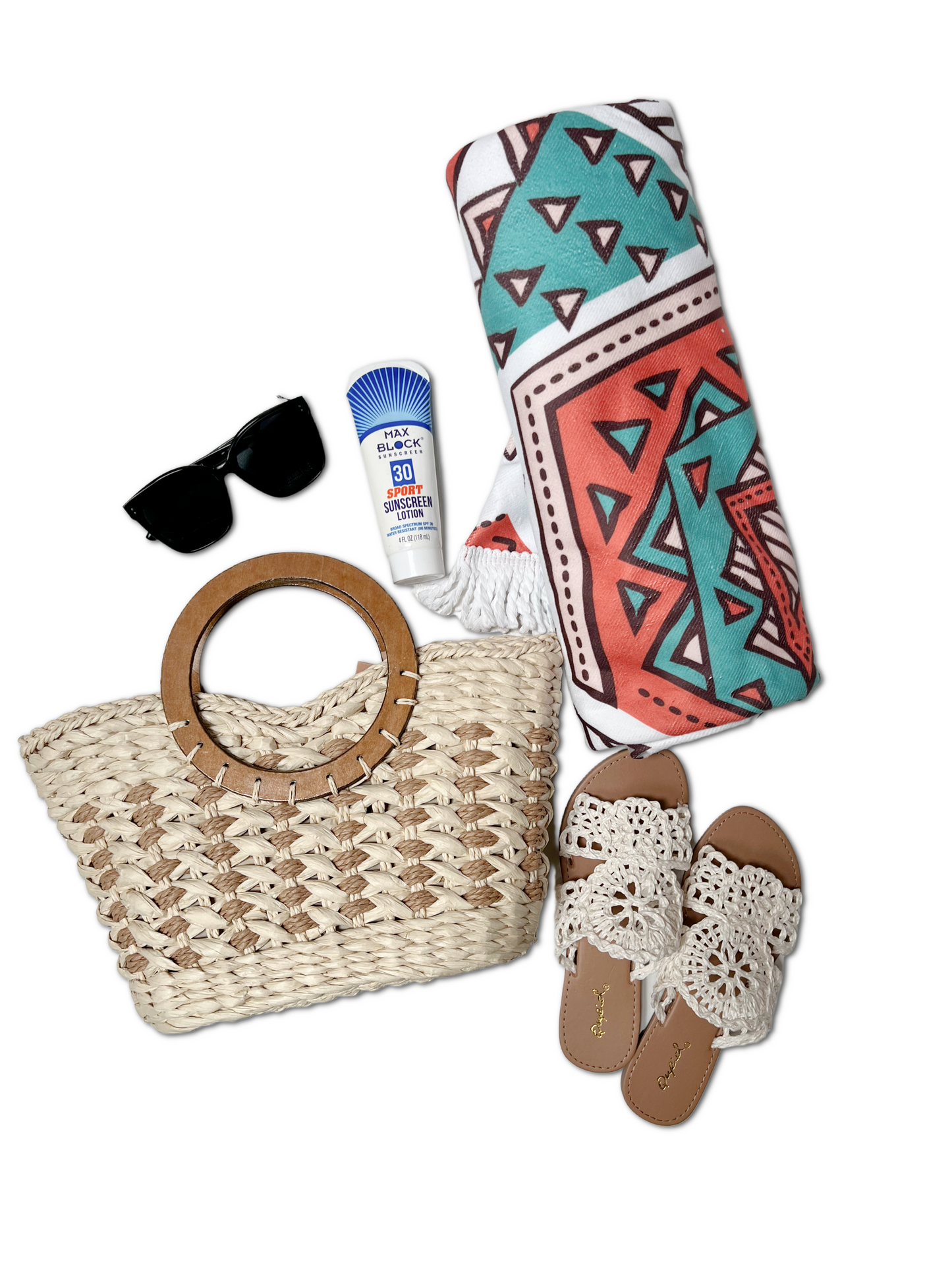 (04-05-23 Wednesday) Circular Beach Towel - Aztec