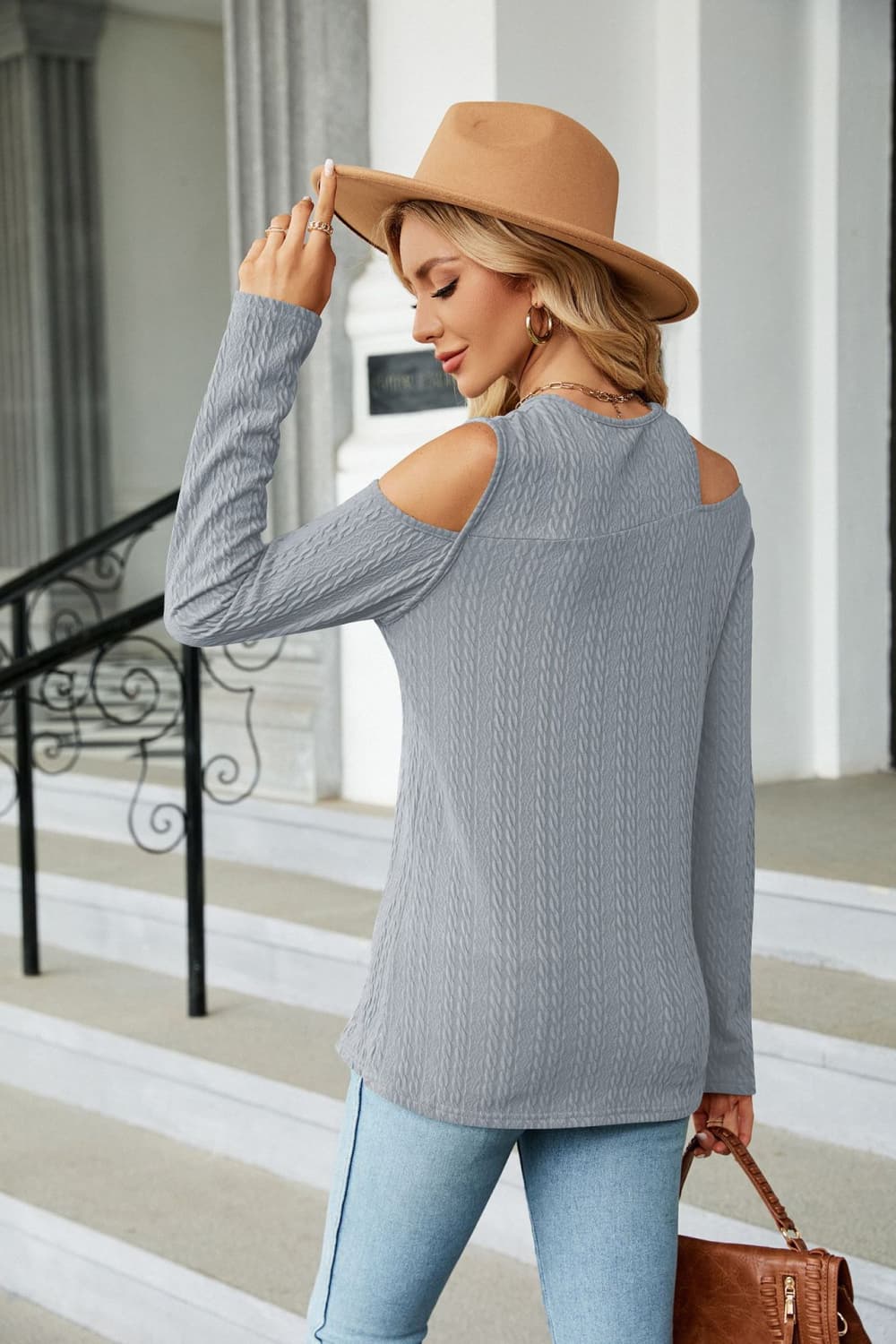 7 colors! Dropped Shoulder Long Sleeve Blouse