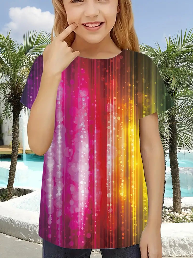 Colorful Faux Sparkle Kids Top