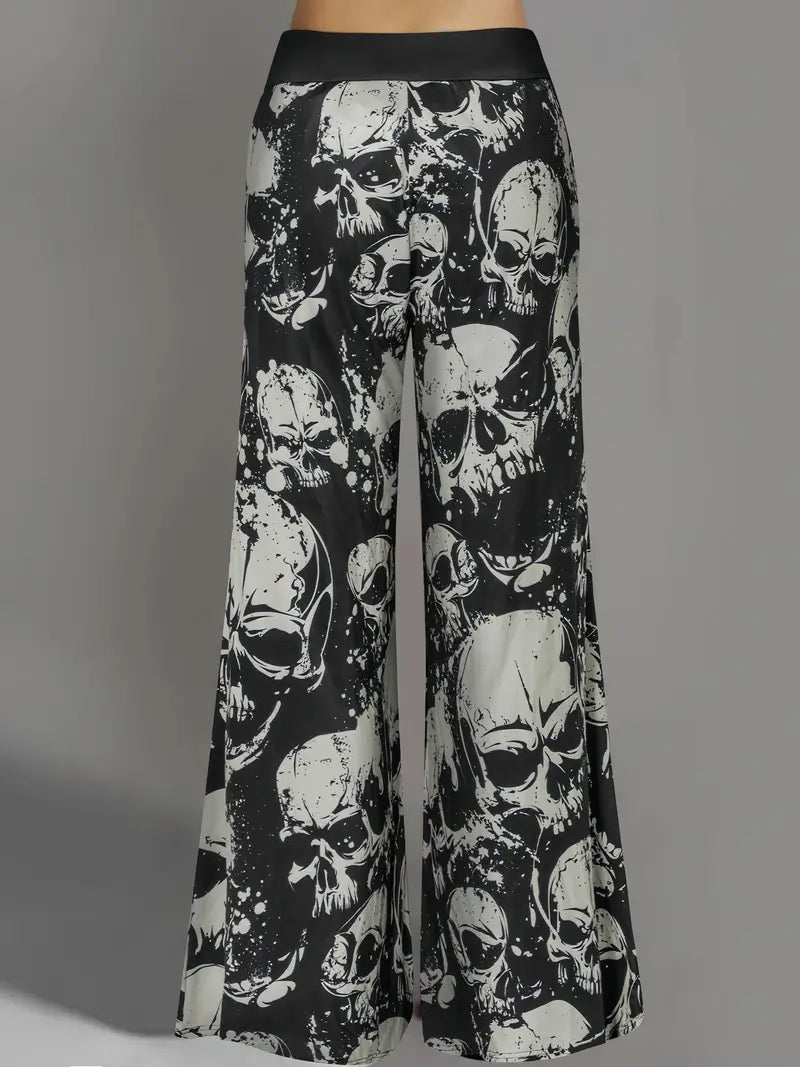 Skull Wide Leg Lounge Pants