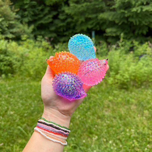 Glitter Gel Hedgehog Squishy RTS