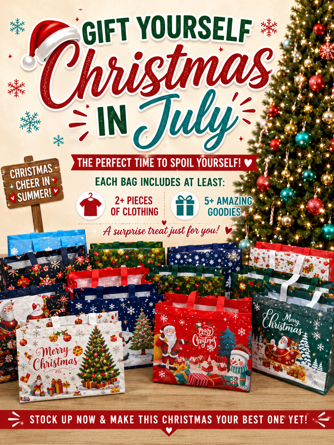 Christmas in July Mystery Clothing Bag