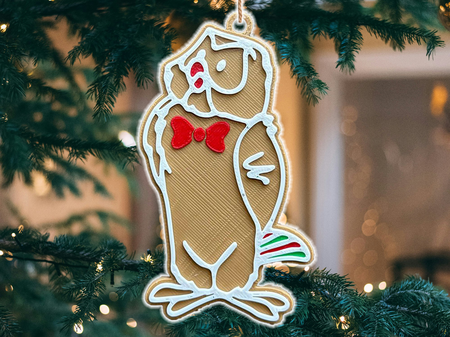 Made By Mike: Gingerbread Character 3D Printed Ornament