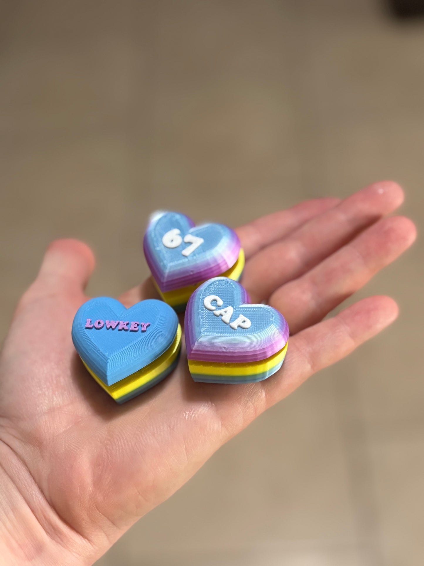 Made by Mike: Slang Conversation Heart Fidget Clickers - 1 Random Clicker