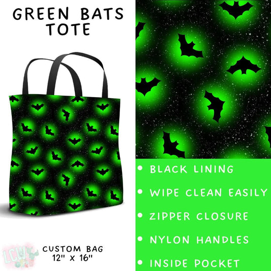 Neon Green Bats Tote