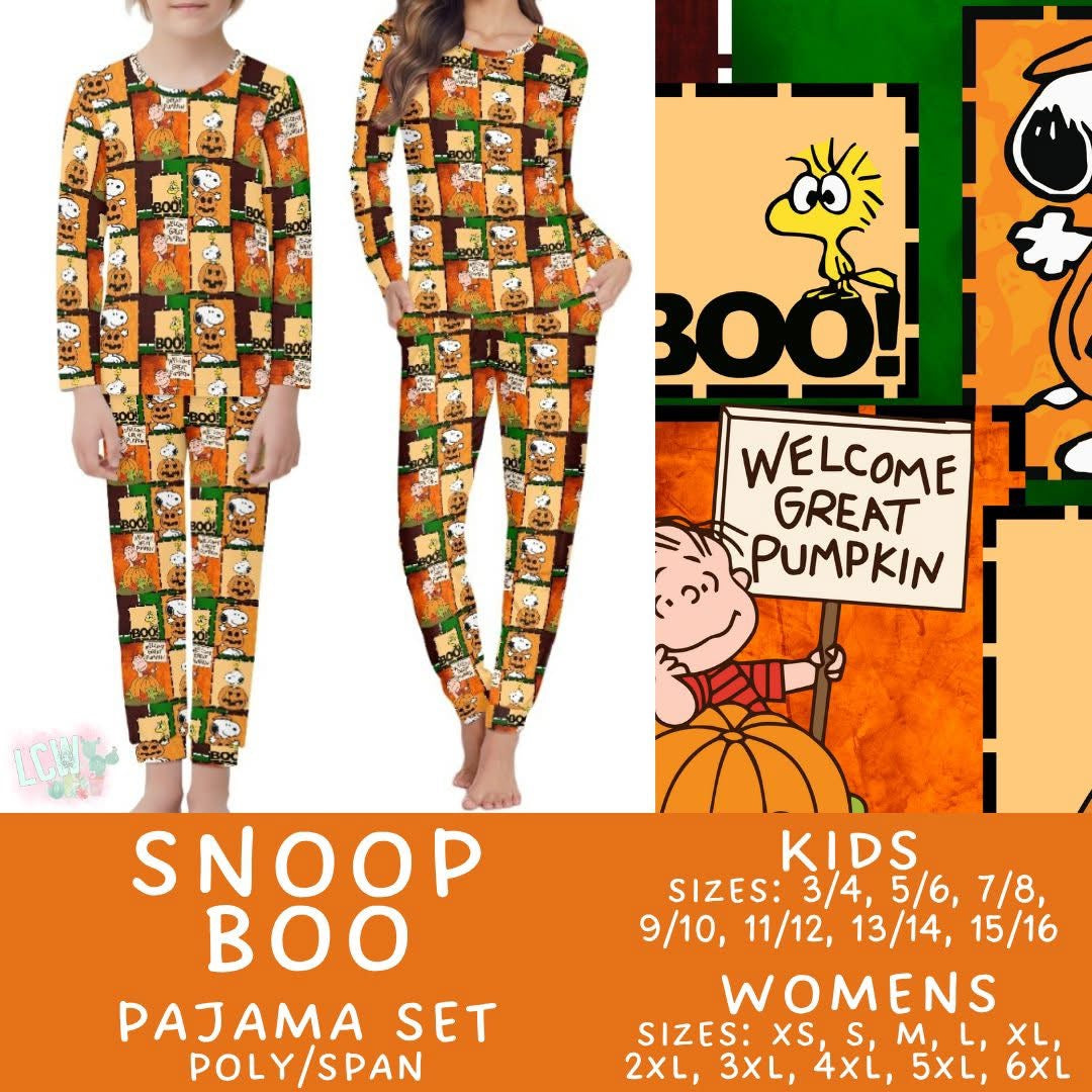 2XL Snoop Boo Women’s Halloween Long Sleeve Pajamas