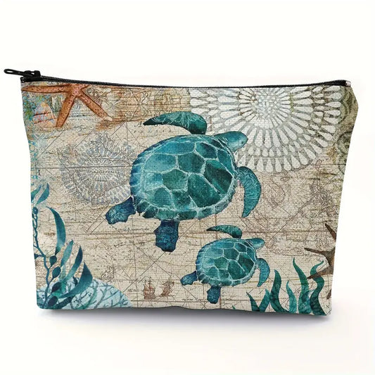 Turtle Canvas Pouch