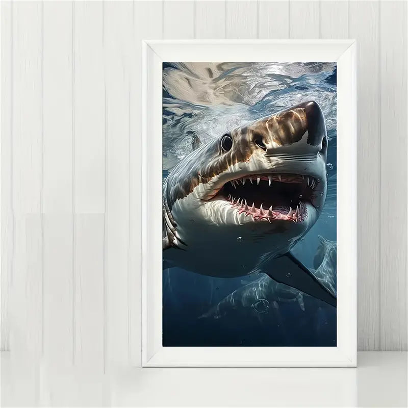 Great White Shark Up Close Diamond Art