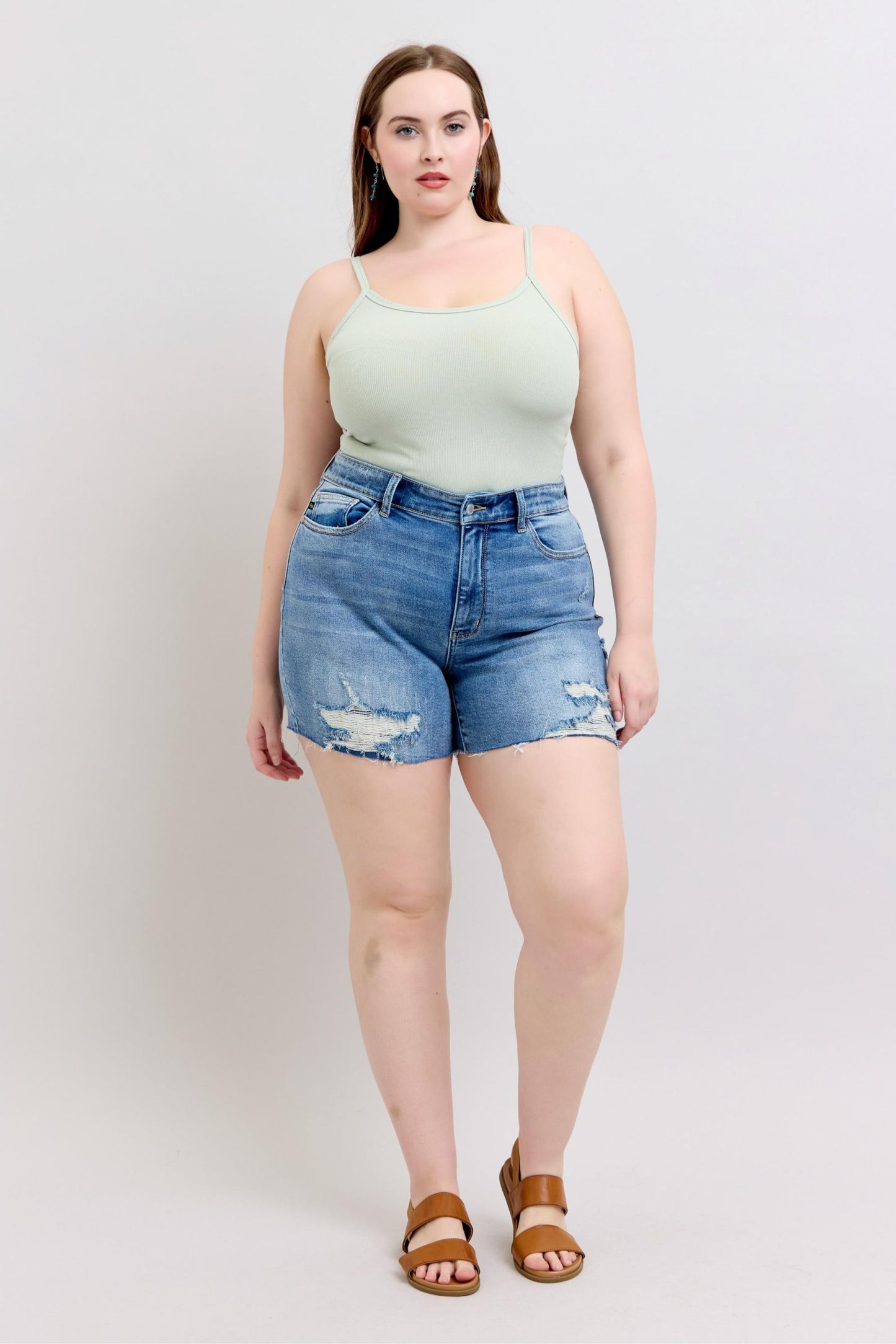 Charley High Rise Distressed Cutoff Shorts