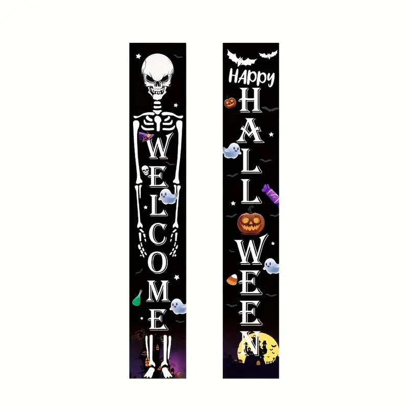 Welcome Skeleton Door Banners