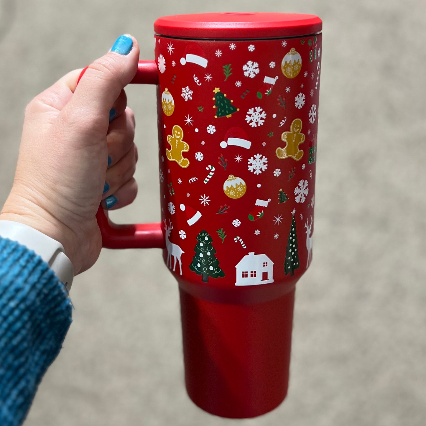 CIVAGO 40oz Christmas Insulated Tumbler with Handle
