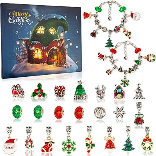 Elf House Christmas Charm Bracelet Advent Calendar