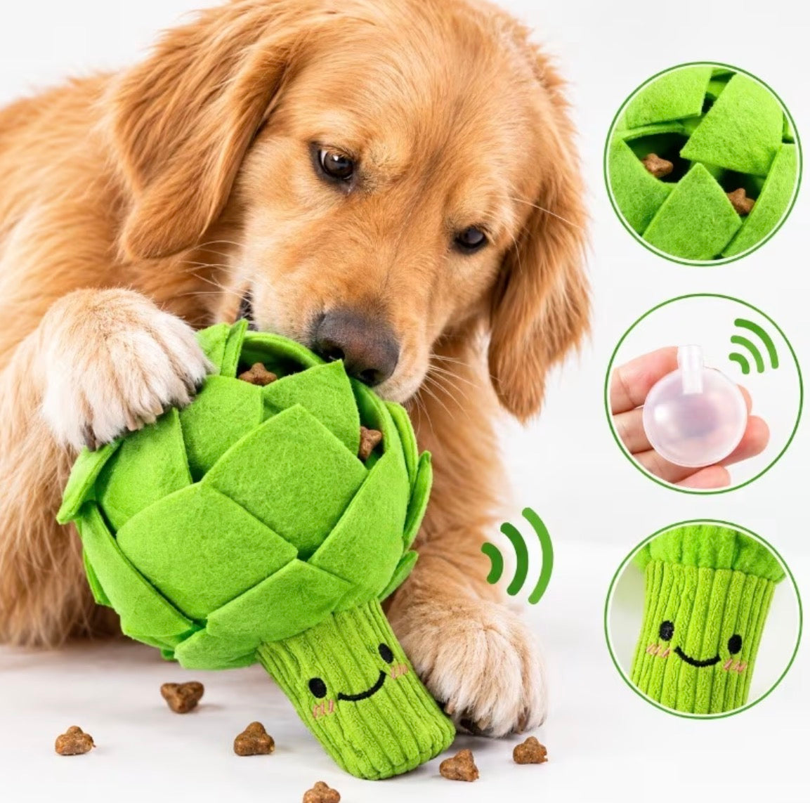 Snuffle Artichoke Treat Hider Dog Toy