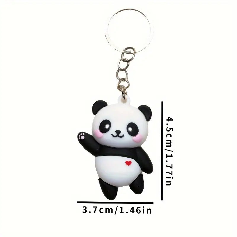 Waving Panda Keychain