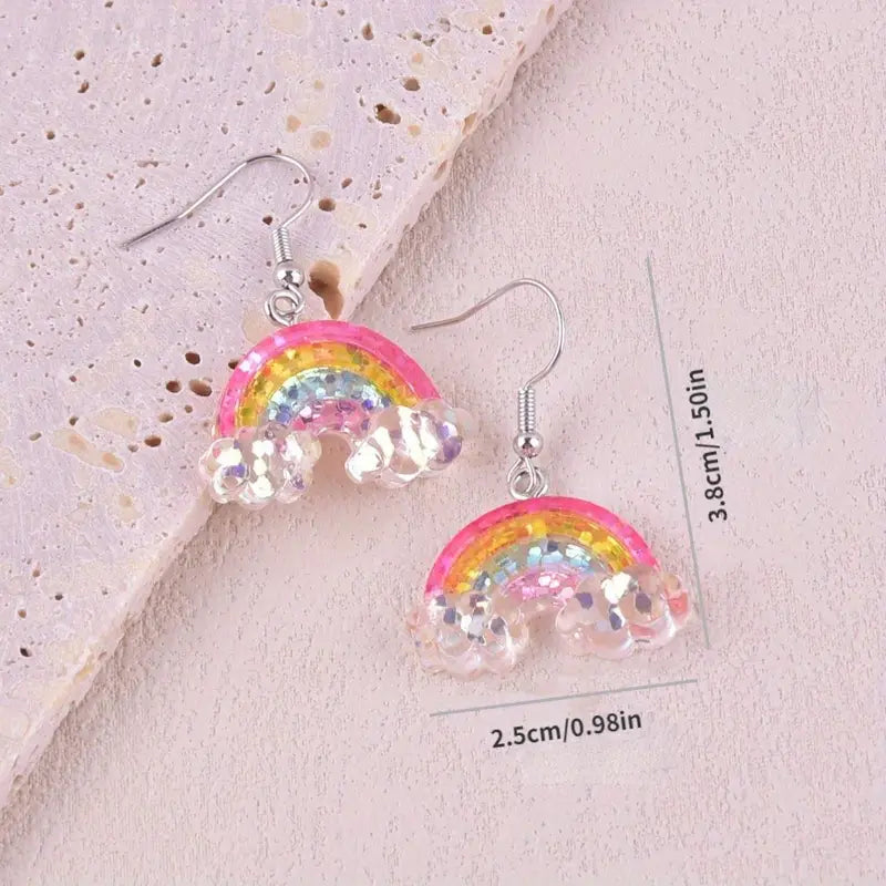 Glitter Rainbow Earrings