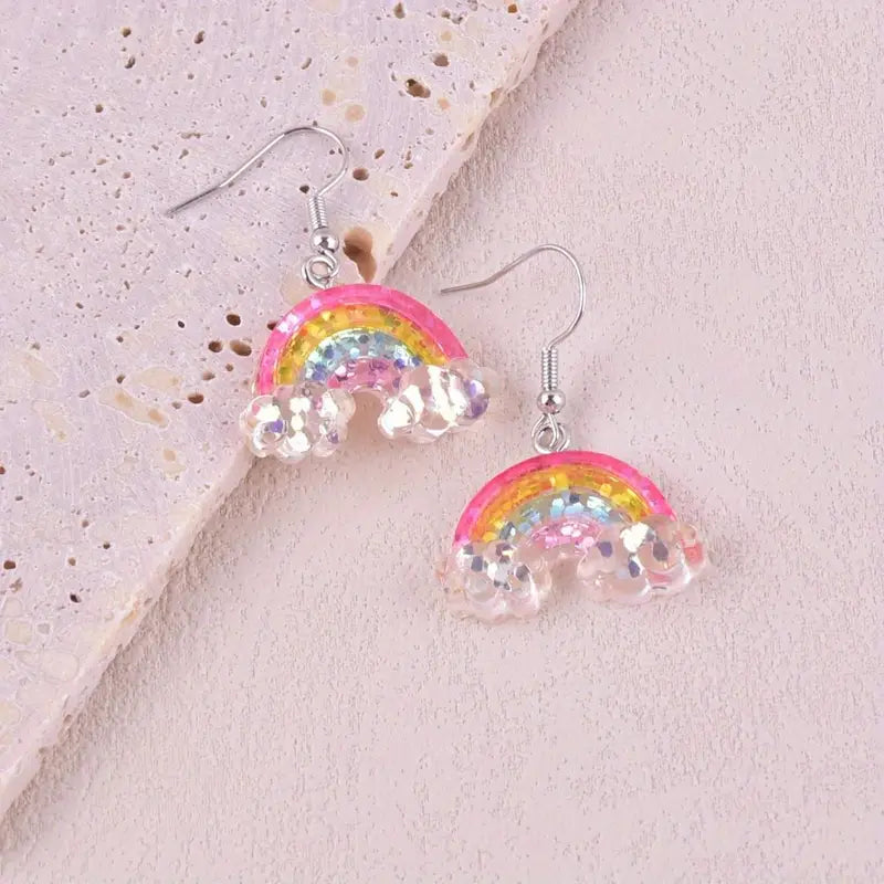 Glitter Rainbow Earrings