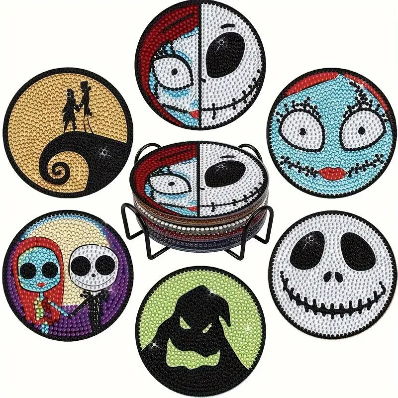 Skeleton Family Diamond Art Coasters