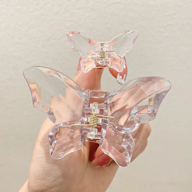 Translucent Butterfly Hair Clips - 2 Color Options!