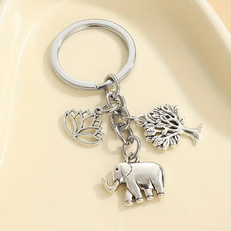 Elephant Charm Keychain