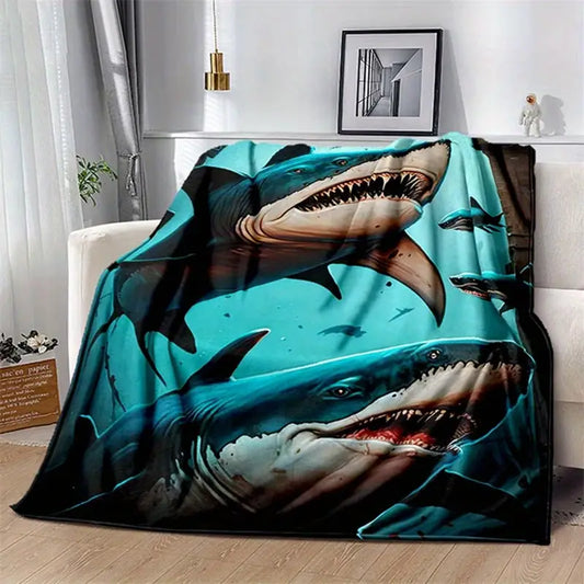 Mutant Sharks Fleece Blanket