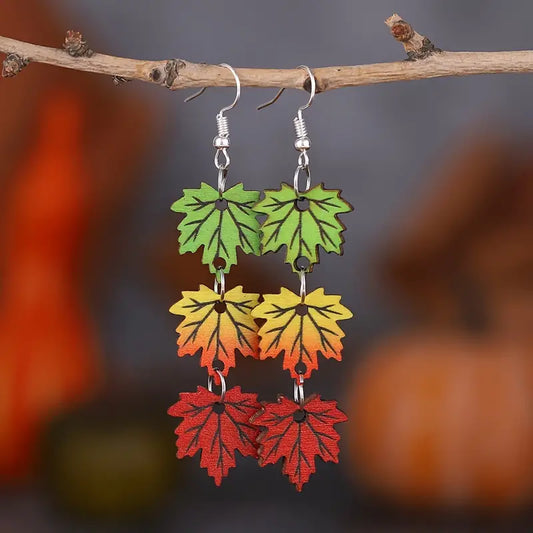 Dangle Leaf Earrings