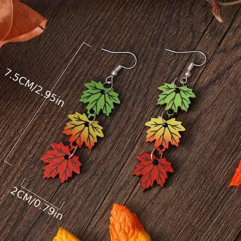 Dangle Leaf Earrings