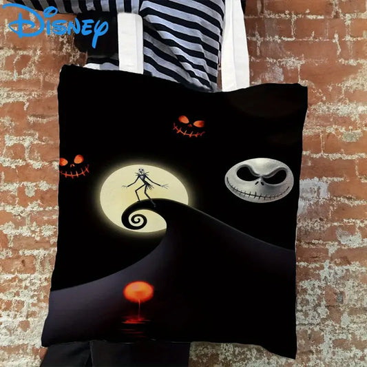 Black Spooky Skeleton Tote