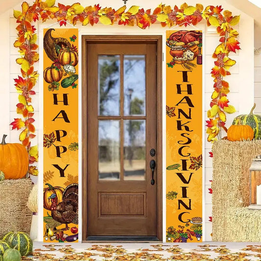 Happy Thanksgiving Food Door Banners