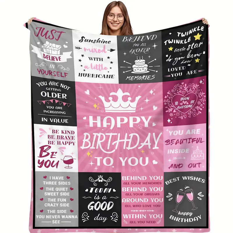 Happy Birthday to You Fleece Blanket