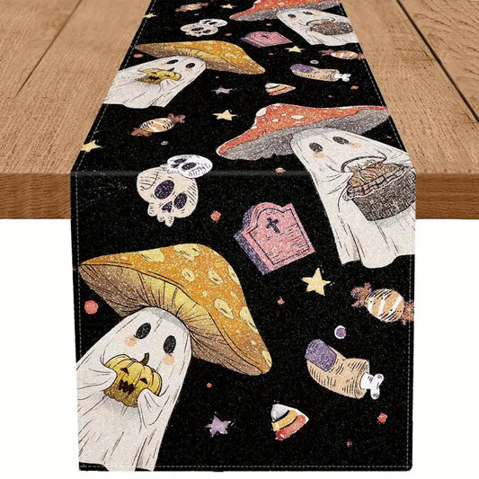 Mushroom Ghost Table Runner