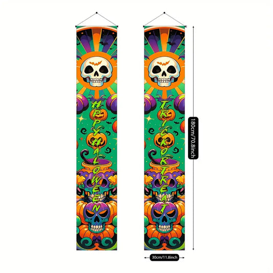 Vibrant Happy Halloween Door Banners