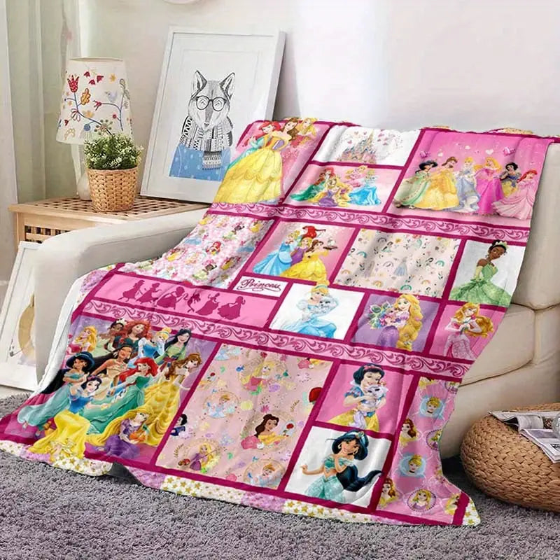 Pink Framed Princess Fleece Blanket