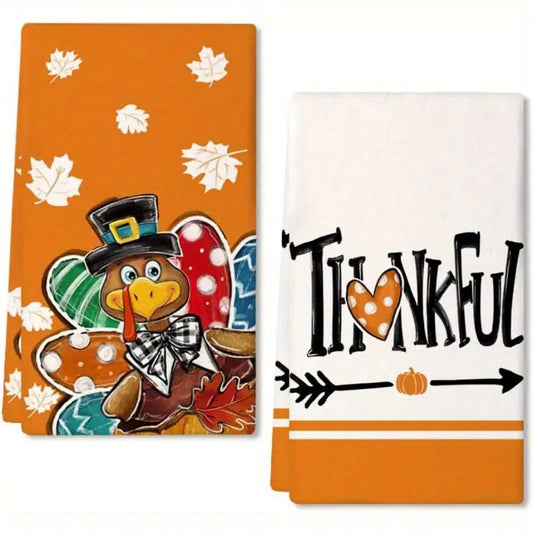 Thankful Heart Thanksgiving Dish Towel Set