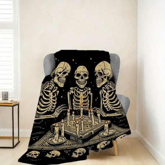 Skeleton Trio Fleece Blanket