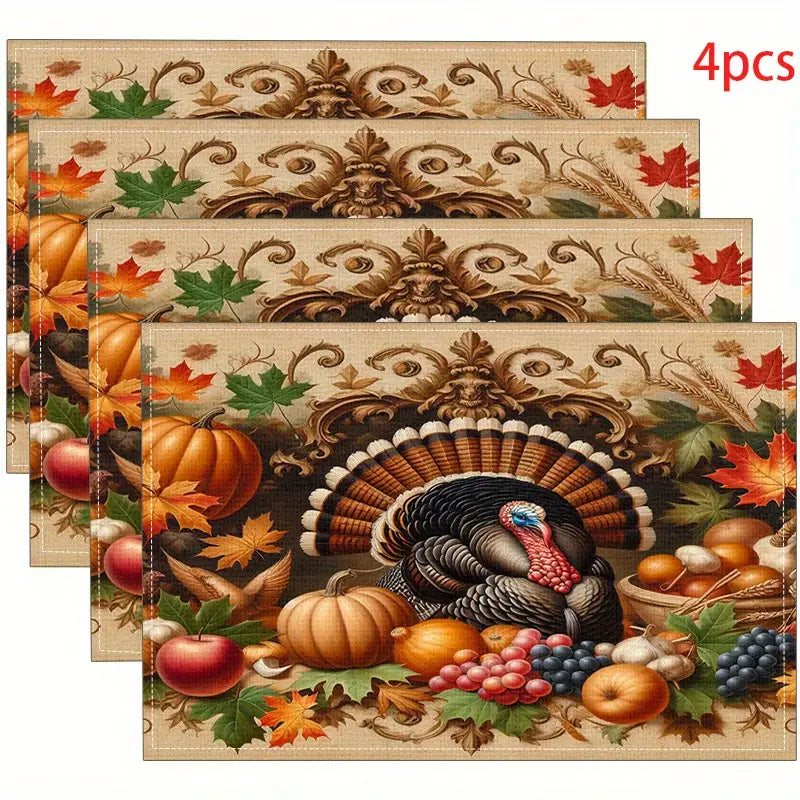 Turkey 4 Piece Place Mats