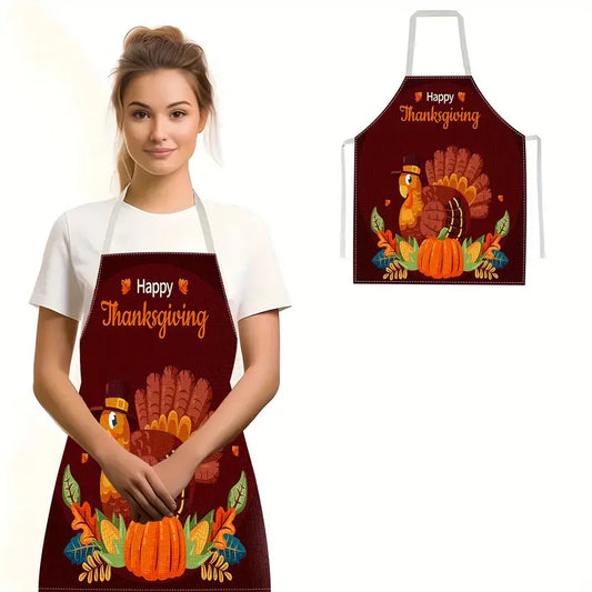 Brown Happy Thanksgiving Apron