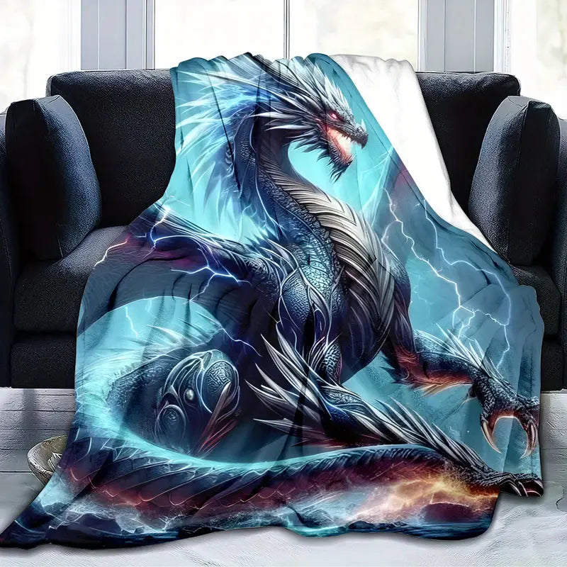 Blue Dragon Fleece Blanket