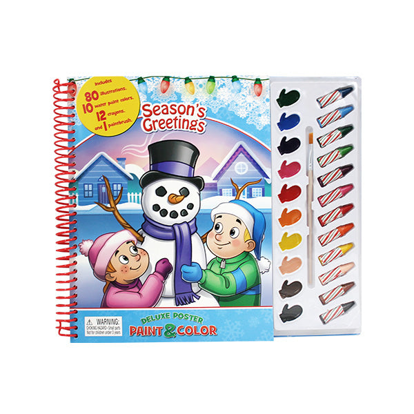 Deluxe Poster Paint & Color: Season’s Greetings - 80 Pages, 10 Water Colors, 12 Crayons (Copy)